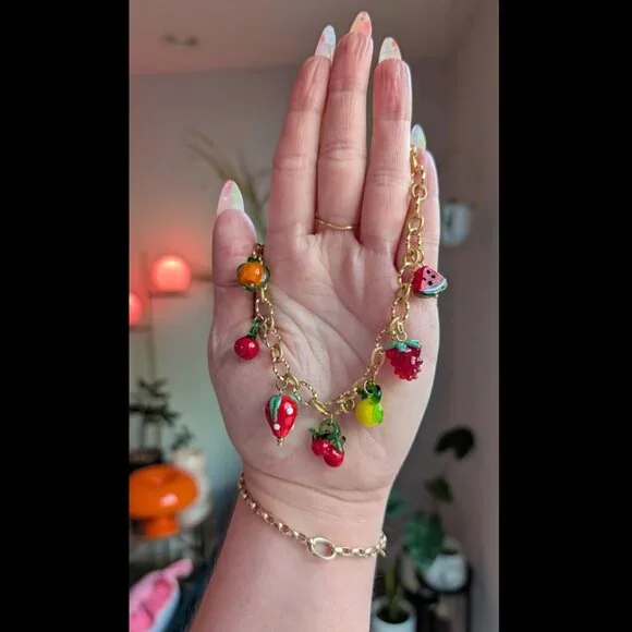 Anthro Fruits Necklace Choker - Picture 3 of 3